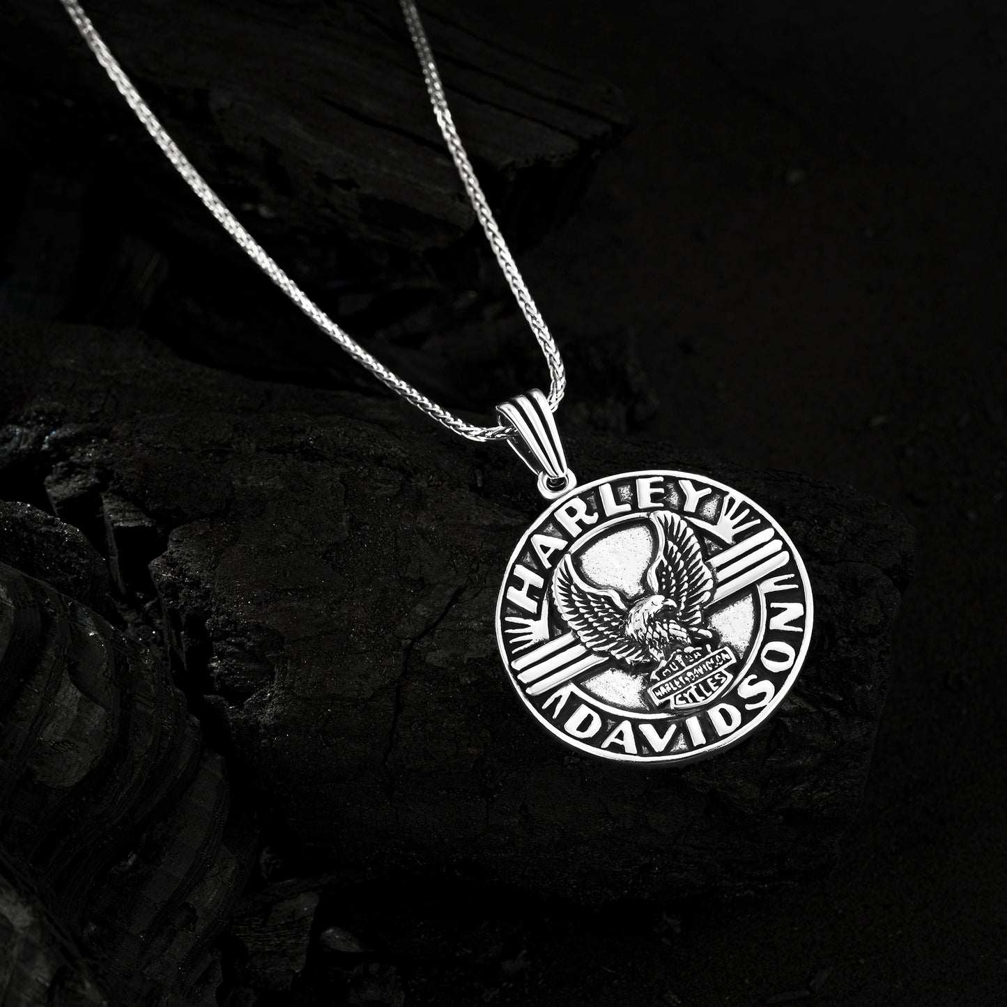 Harley Davidson Motorcu Kolye,925 Ayar gümüş Kolye