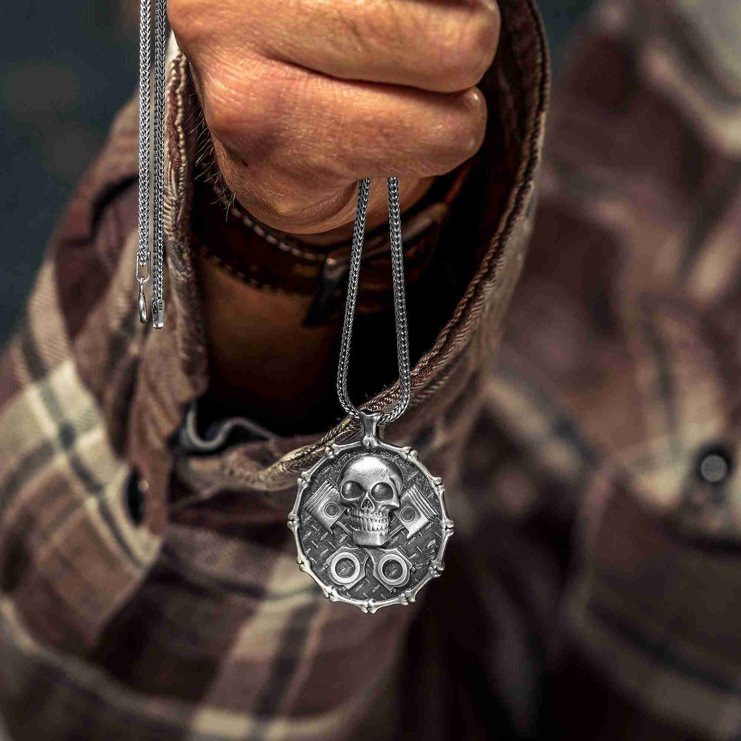 Kafatası Piston Kolye