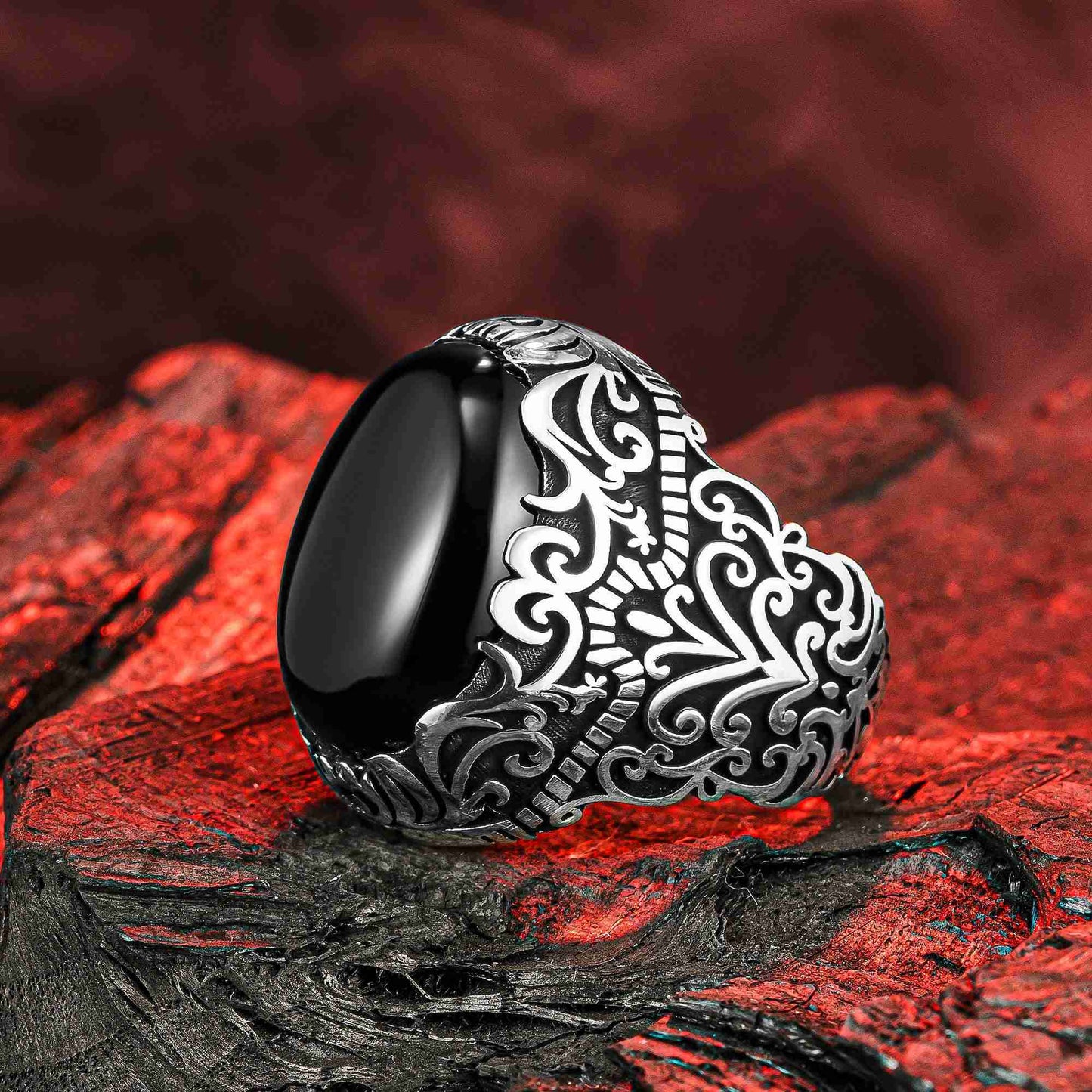 Mother of Pearl Gemstone Handmade Mens Ring