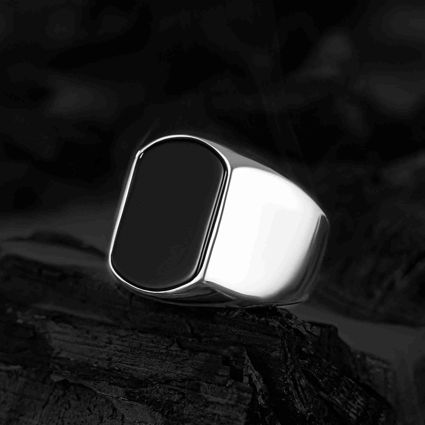 Minimalist El Yapımı Erkek Yüzük, Yeşil Akik Taşlı Yüzük