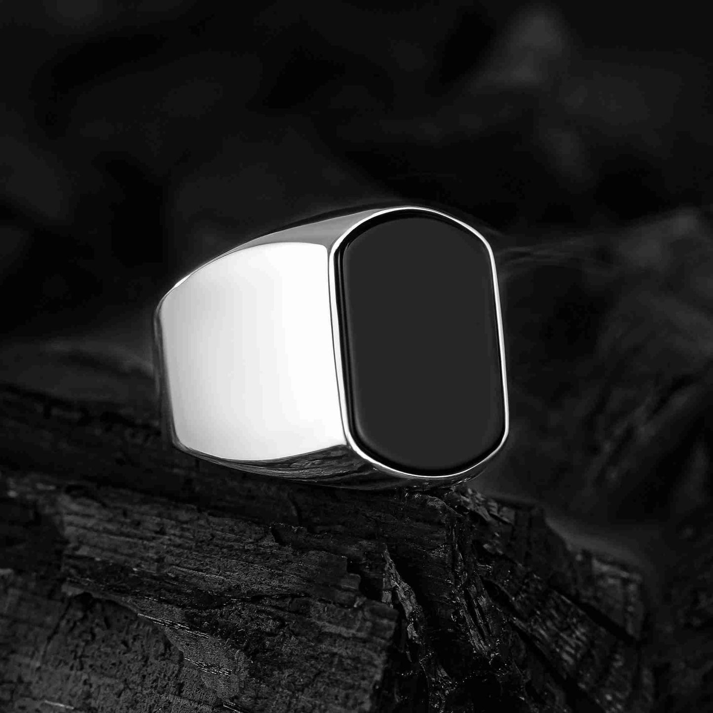 Minimalist El Yapımı Erkek Yüzük, Yeşil Akik Taşlı Yüzük